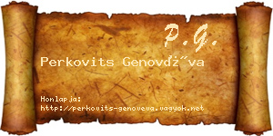 Perkovits Genovéva névjegykártya